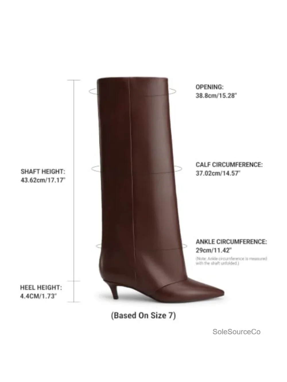Faux Leather Fold-Over Knee High Boots Pointed Toe Kitten Heel